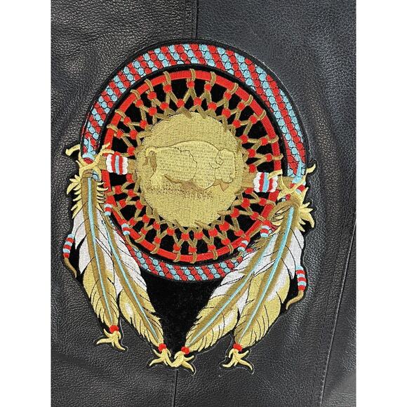 Highway Hawks Leather Vest With Harley Davidson Patch - Picture 4 of 5